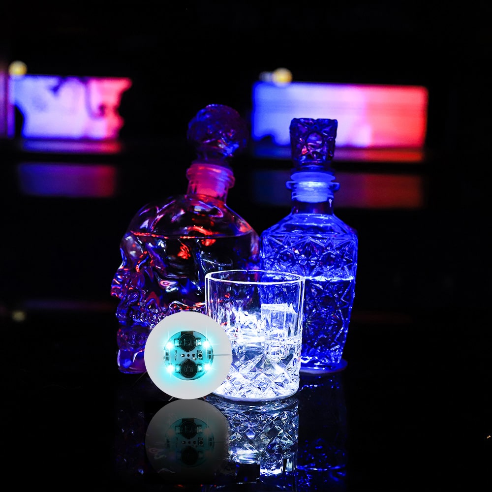 Adesivo bottiglia EVA LED 6 sottobicchiere da bar led