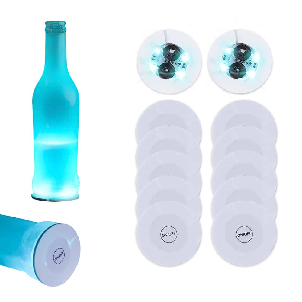 Adesivo bottiglia EVA LED 5 sottobicchiere a led