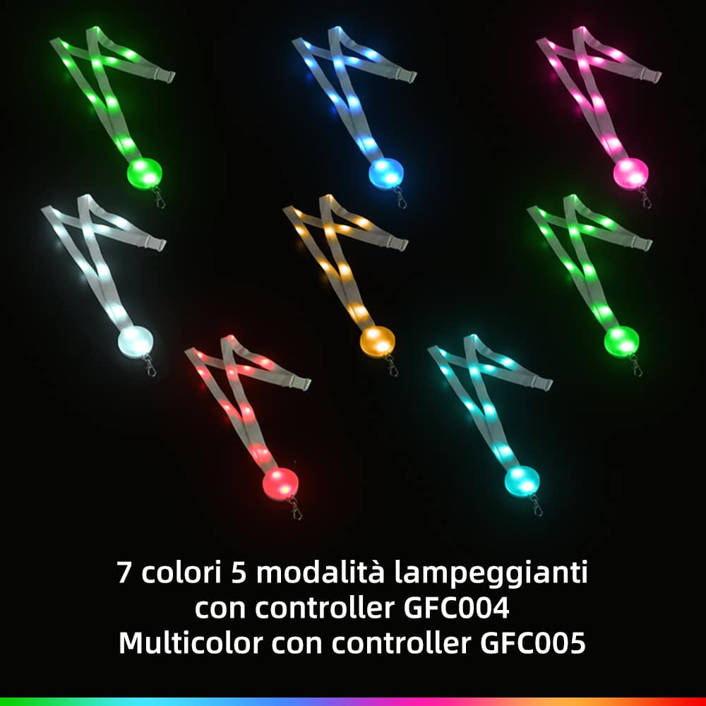 Cordino LED Illuminato in Nylon 7 Cordino LED DMX