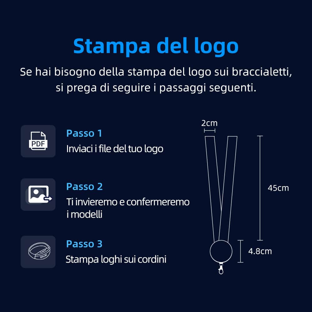 Cordino LED Illuminato in Nylon 4 Cordino per eventi