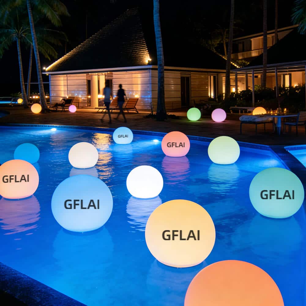 led-balls 8 lighted orbs outdoor